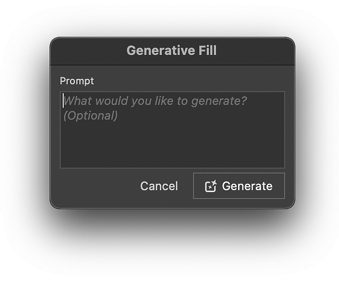 “Generative Fill” du logiciel Photoshop v25.7, Adobe, 2024.